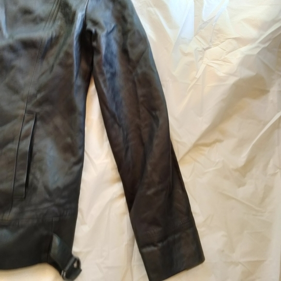 Tommy Bahama indigo palms Iridescent Leather Jacket! Size M-L - Picture 5 of 12